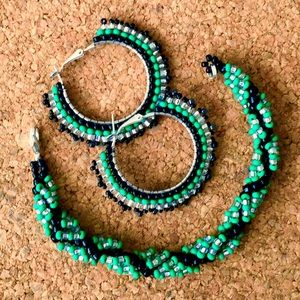 “Late summer” Artisan Bracelet & Earrings set